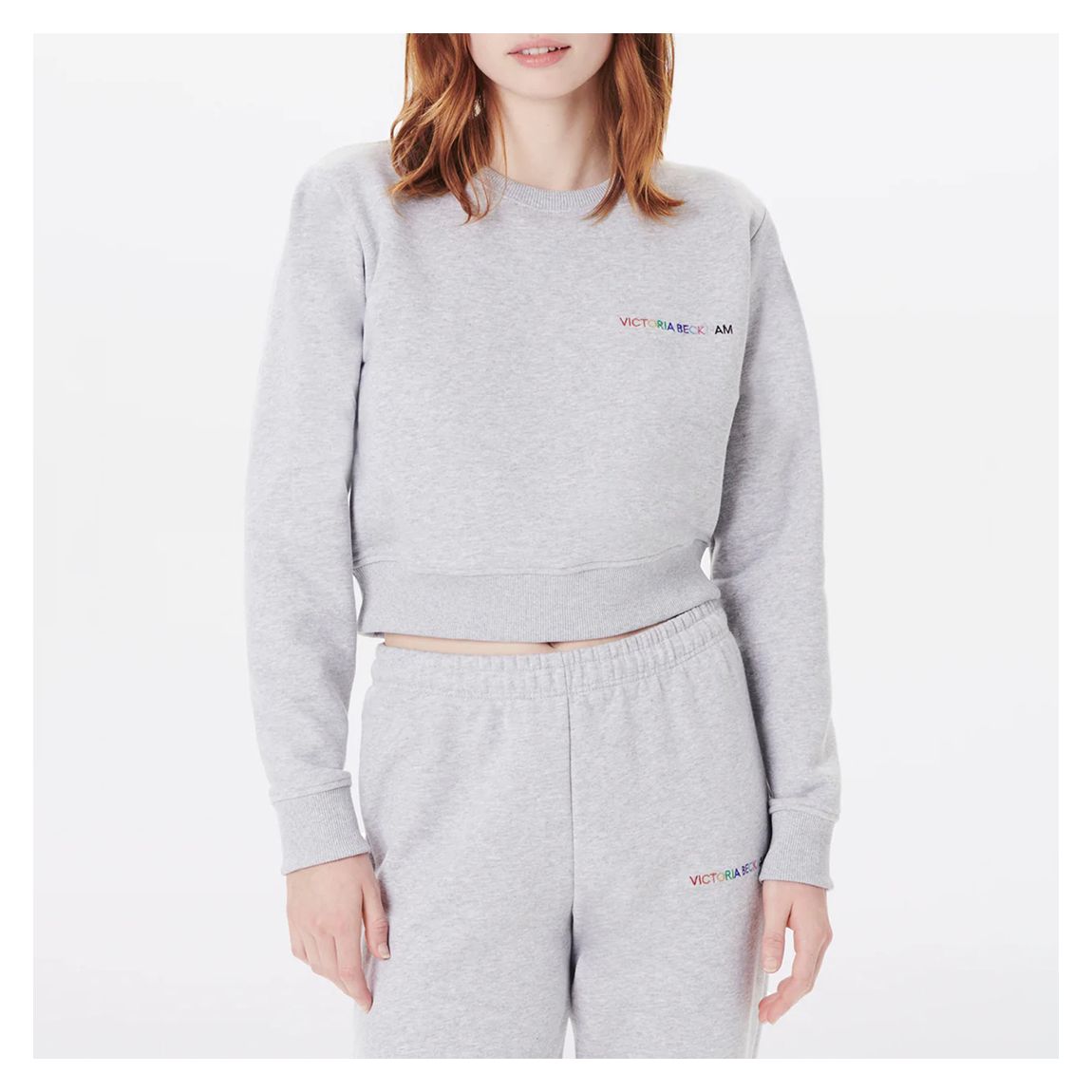 Grey Pride Cropped Cotton Sweatshirt main product photo