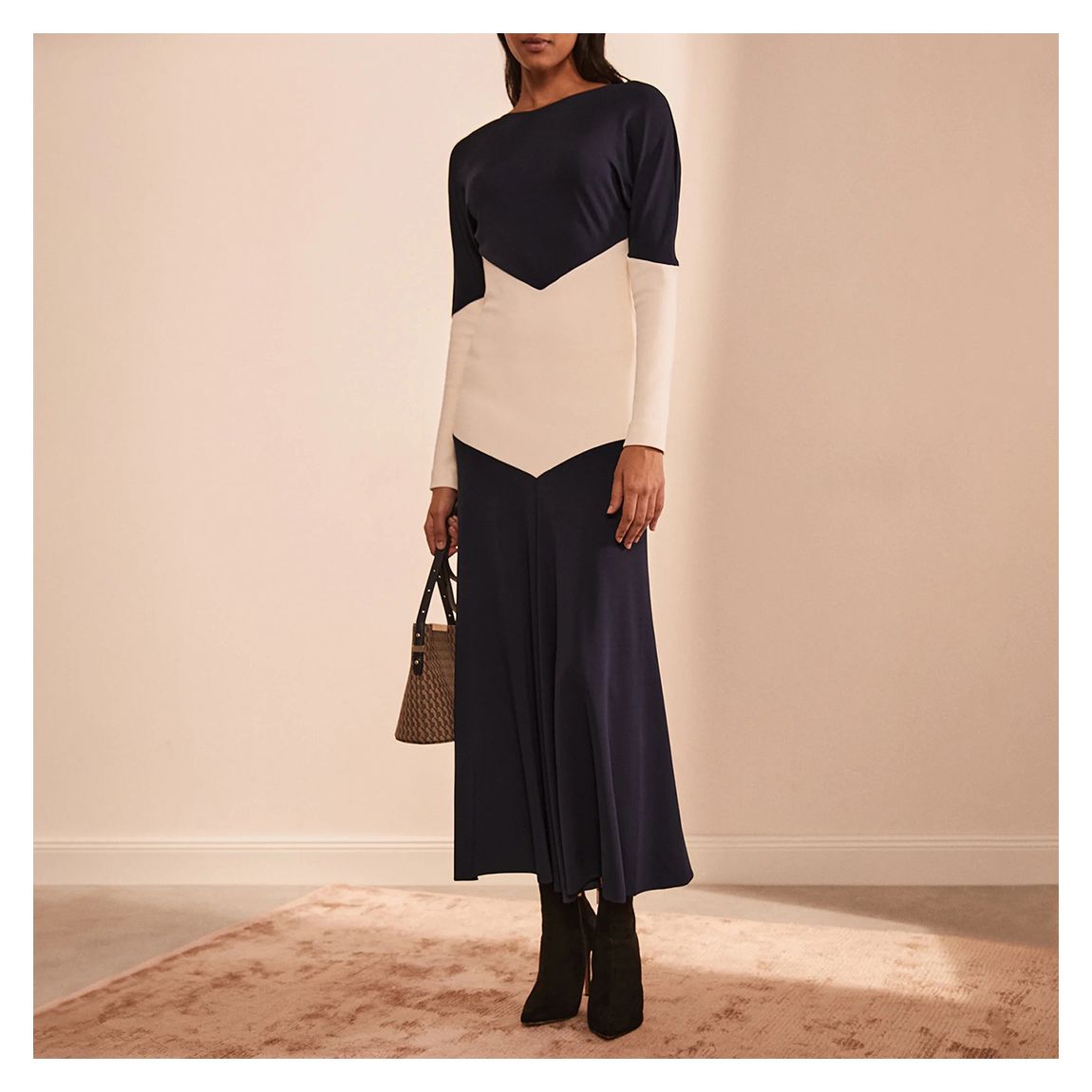 Blue Colour block Tracksuit Midi Dress main product photo