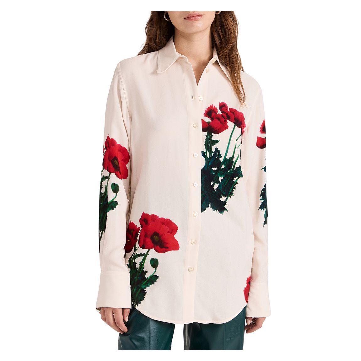 White Poppy Printed Shirt main product photo