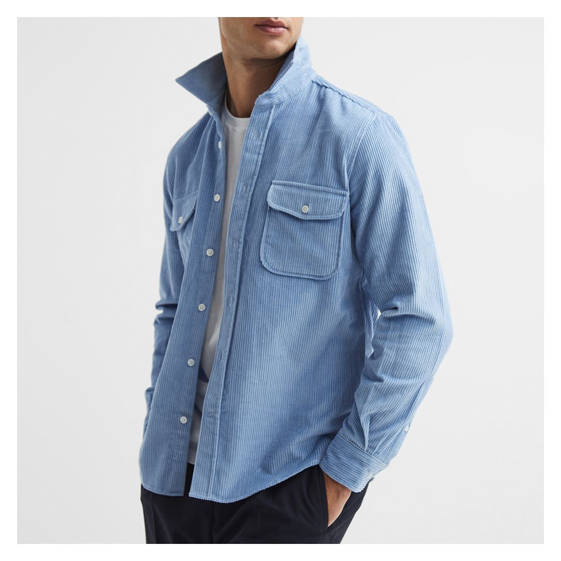 Blue Twin Pocket Cotton Shirt main product photo