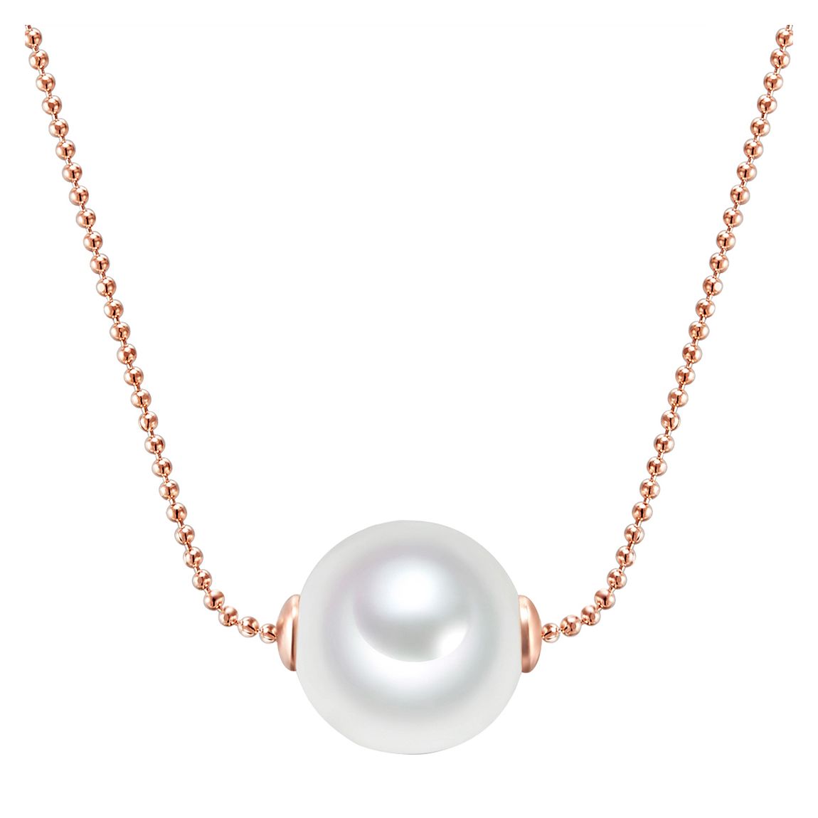 White & Rose Gold Pearl Necklace main product photo