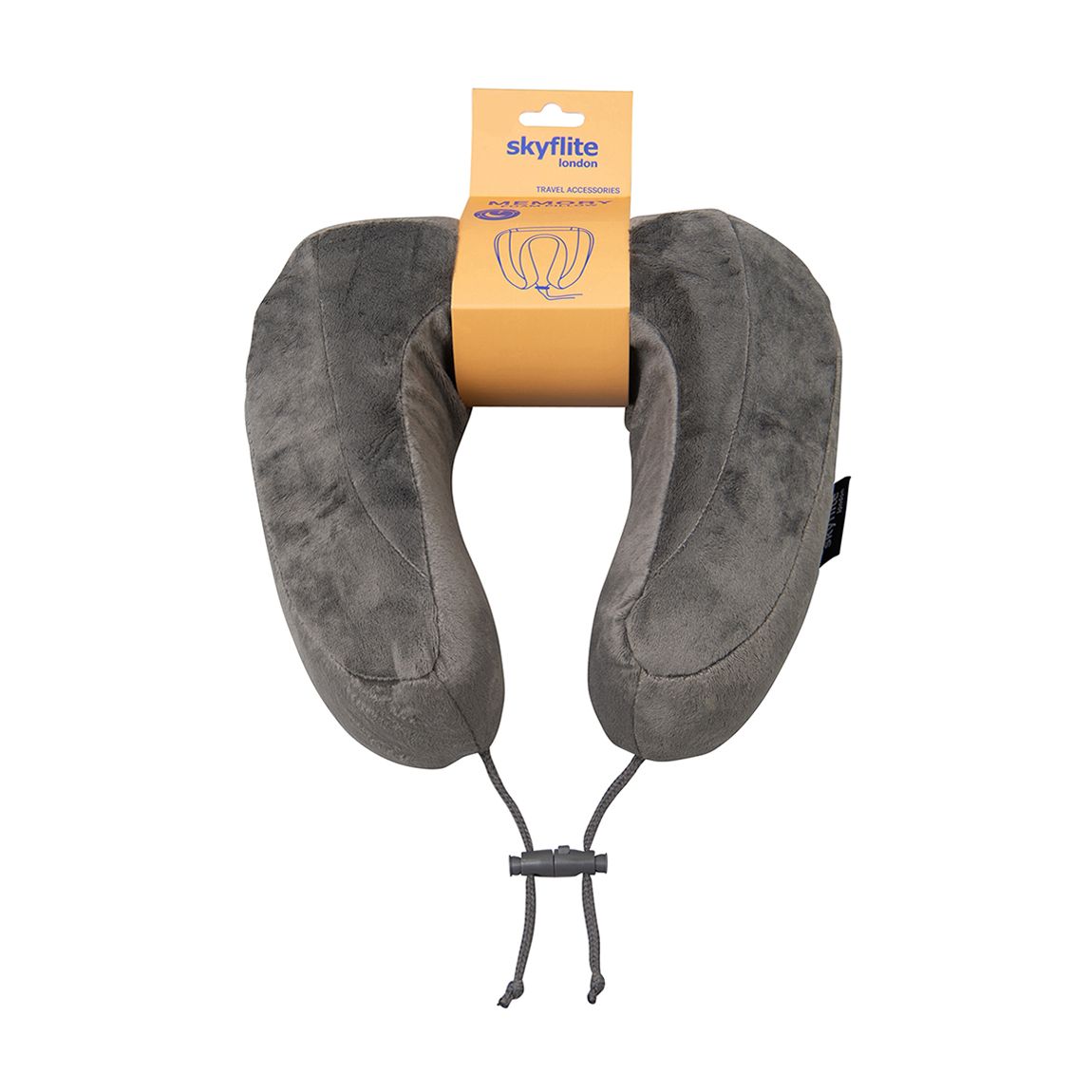 Grey Memory Foam Travel Pillow main product photo