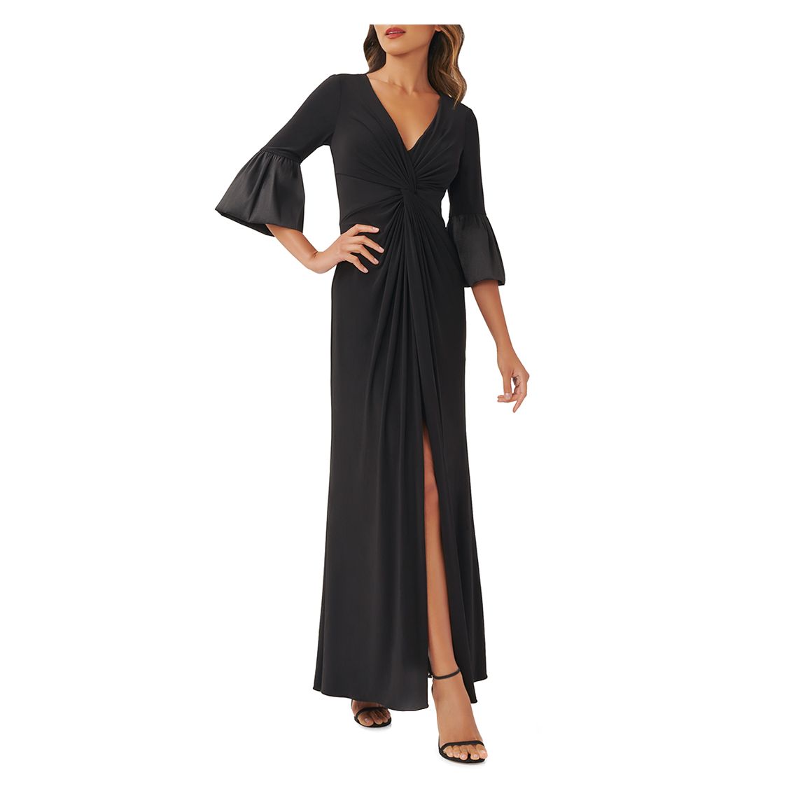 Black V Neck Jersey Gown main product photo