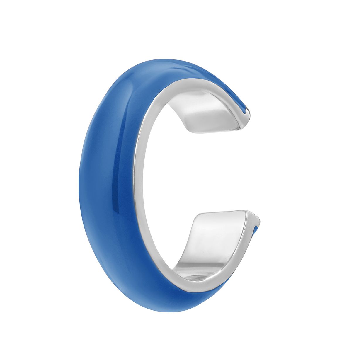 18K White Gold Electric Blue Sunset Strip Cuff main product photo