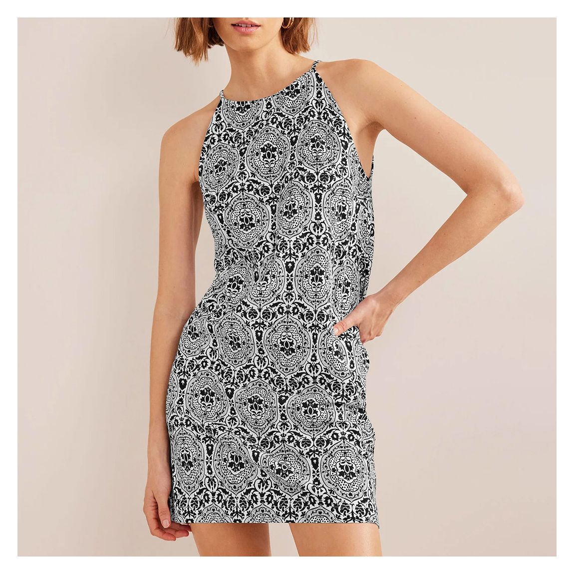 Black Racer Cotton Mini Dress main product photo