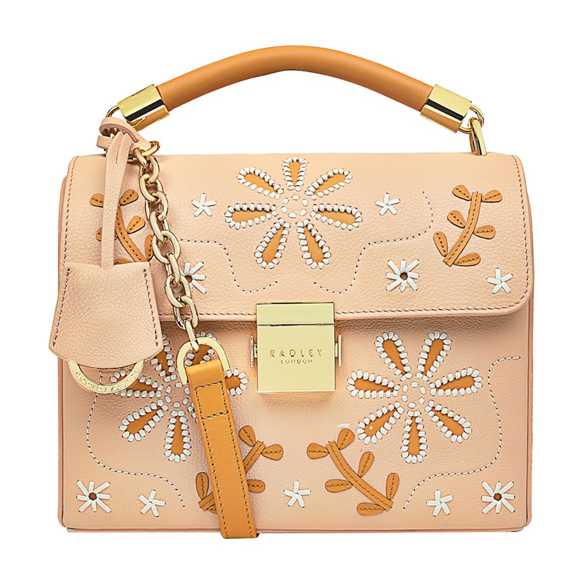 Coral Fabric Sketch Street Medium Handbag main product photo