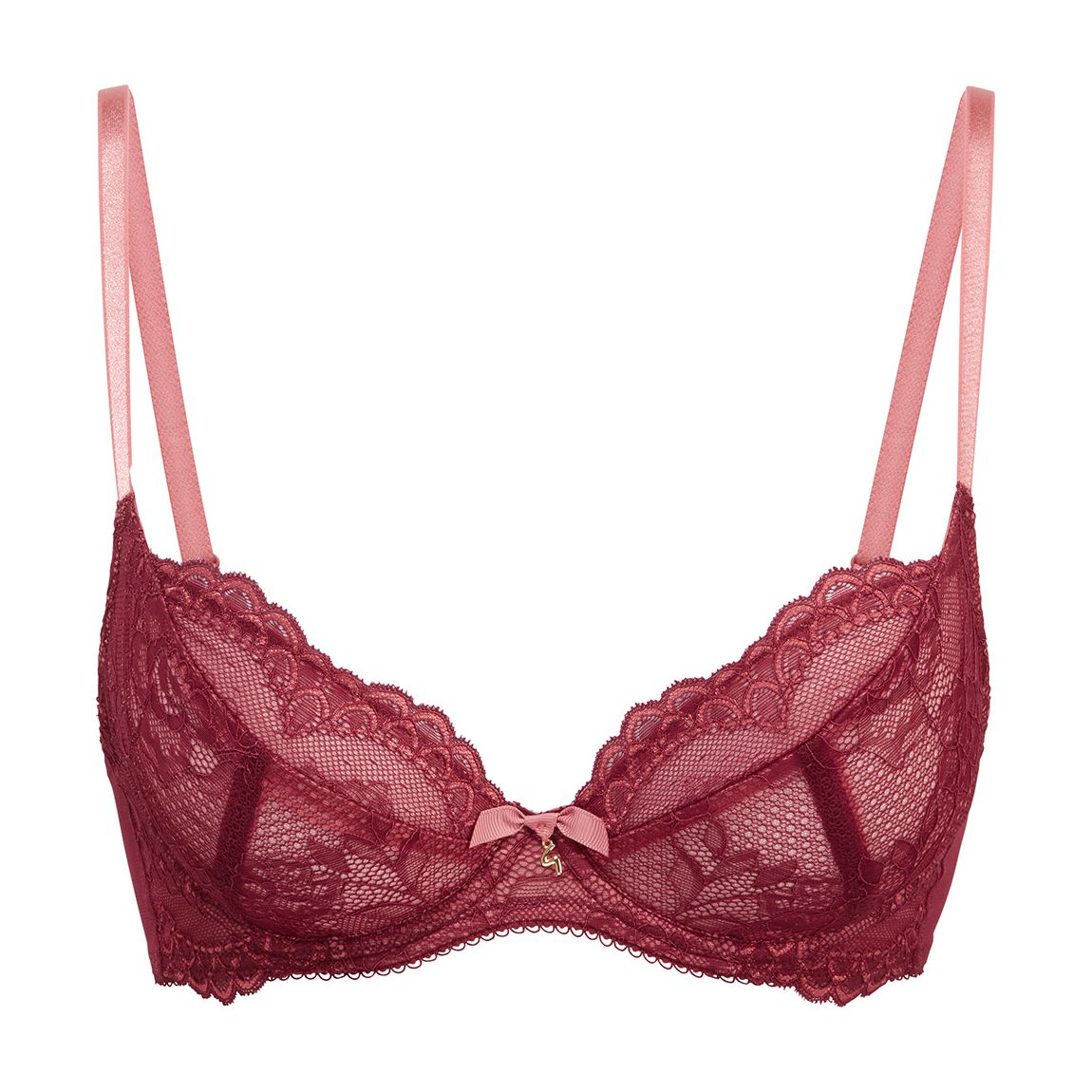 Red Superboost Lace Non Padded Plunge Bra main product photo