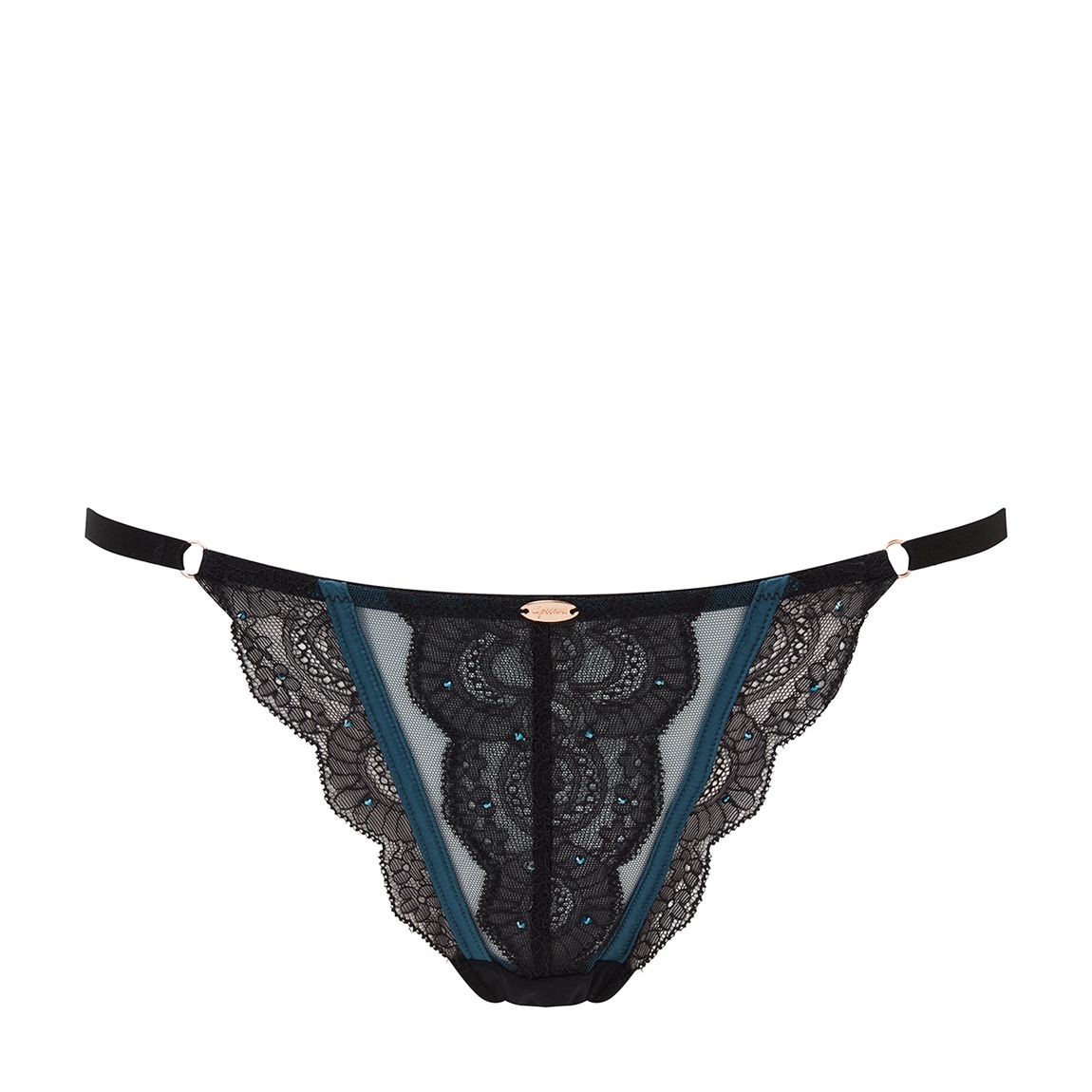 Black VIP Conffesion Strappy Thong main product photo
