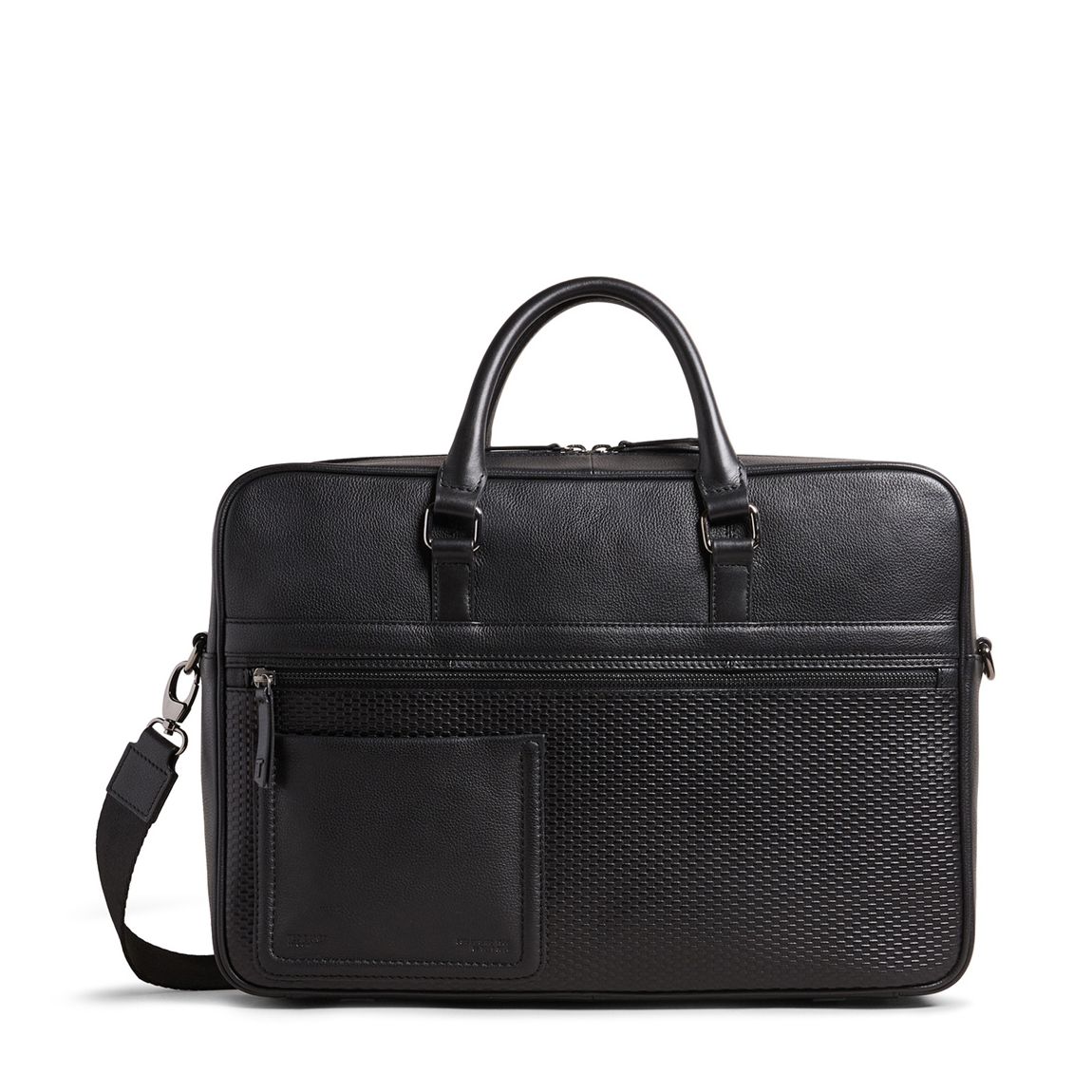 Black Canvess Texture Leather Document Bag main product photo