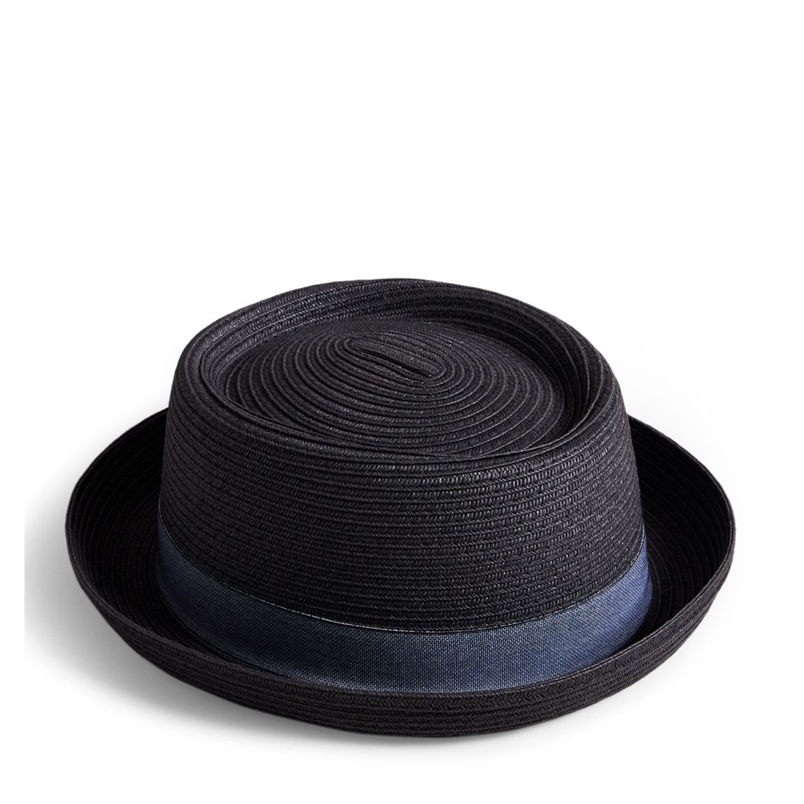 Black Axelly Straw Pork Pie Hat main product photo
