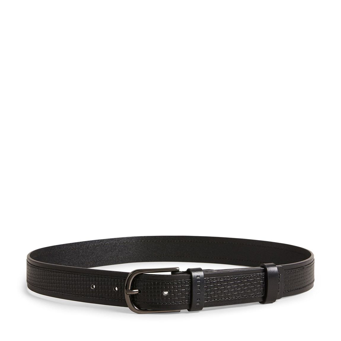 Black Jawdun Woven Leather Belt main product photo