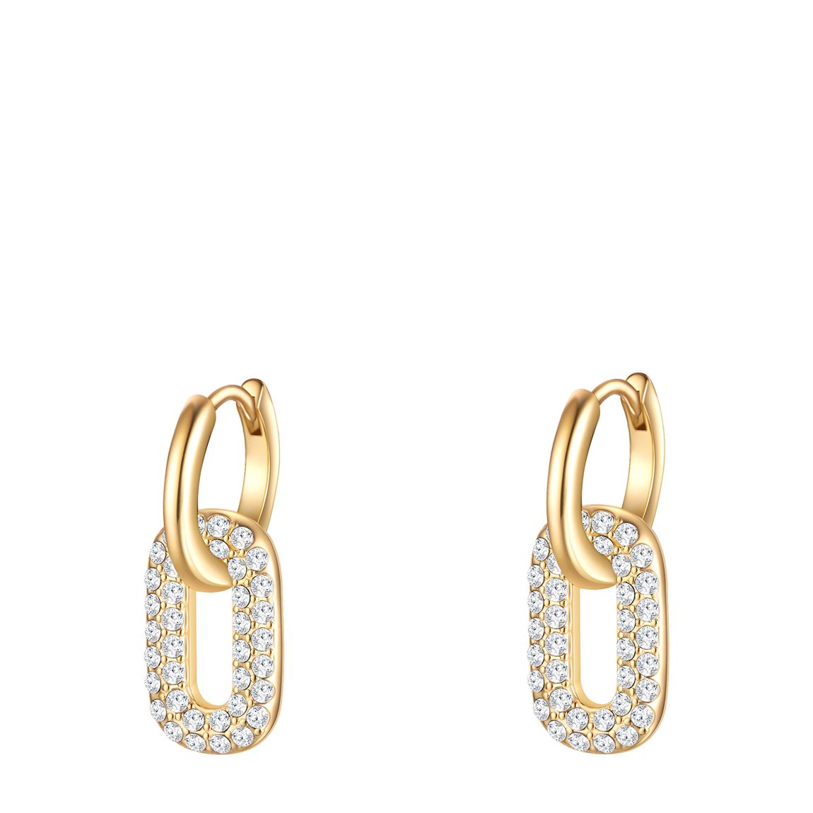 Gold & Silver Embellished Drop Earrings main product photo