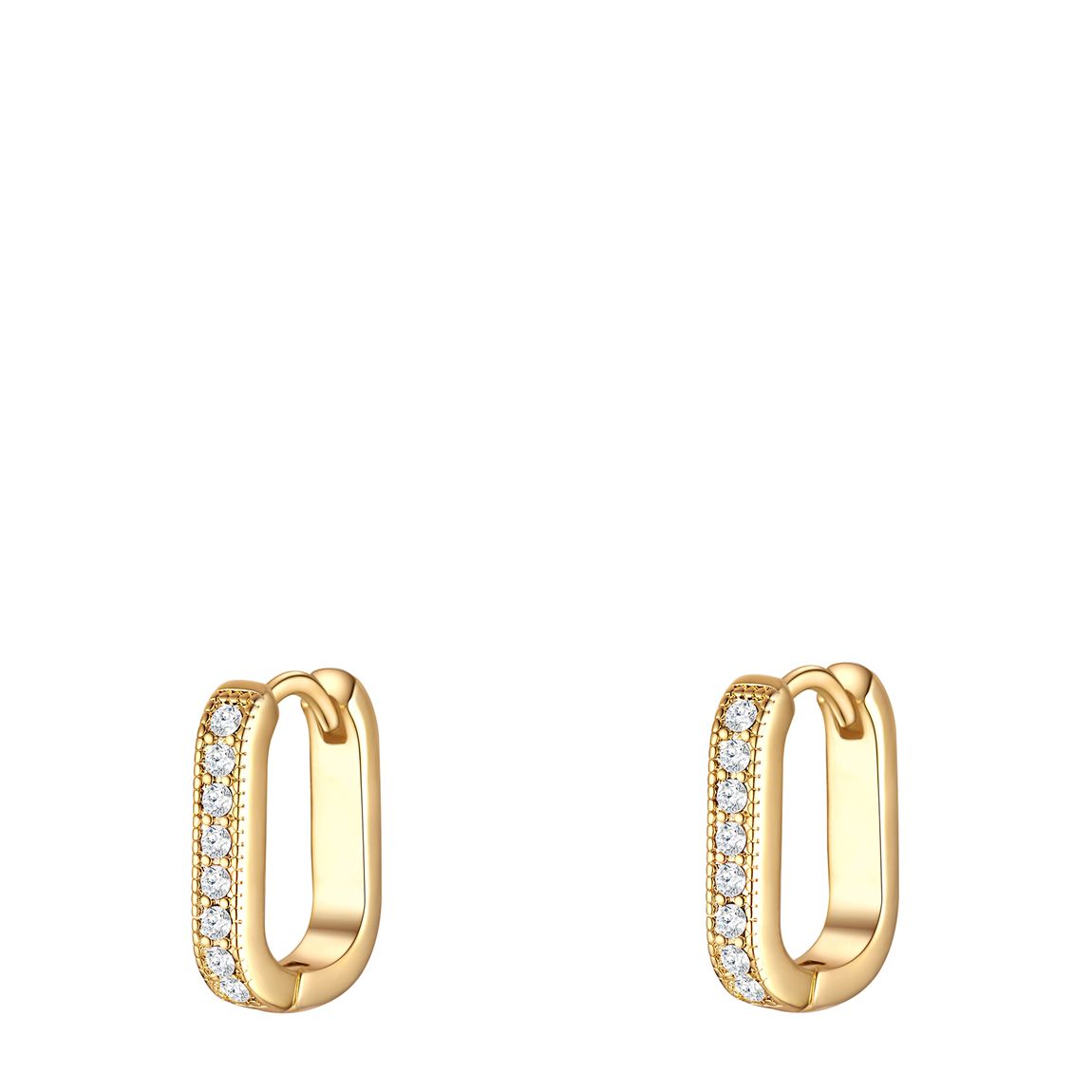 Gold & Silver Embellished Hoop Earrings main product photo