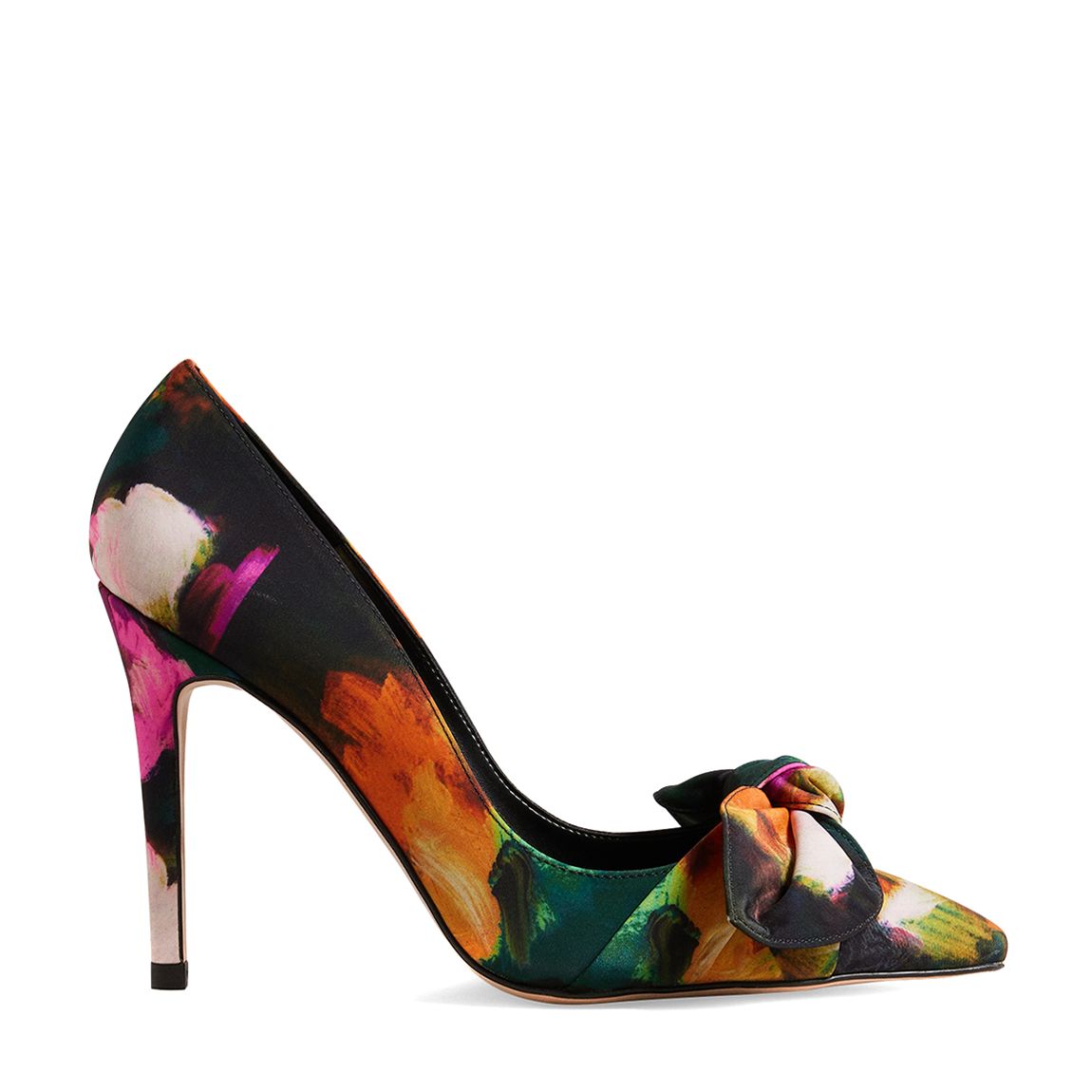Black Ryoh Art Print Heeled Court Shoes main product photo