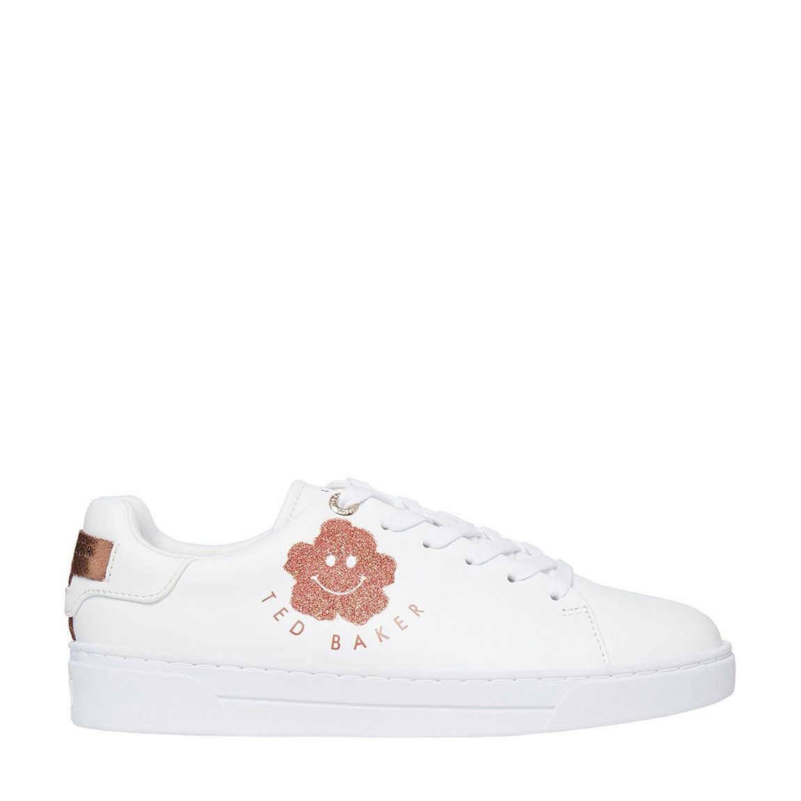 White Artop Glitter Cupsole Trainer main product photo