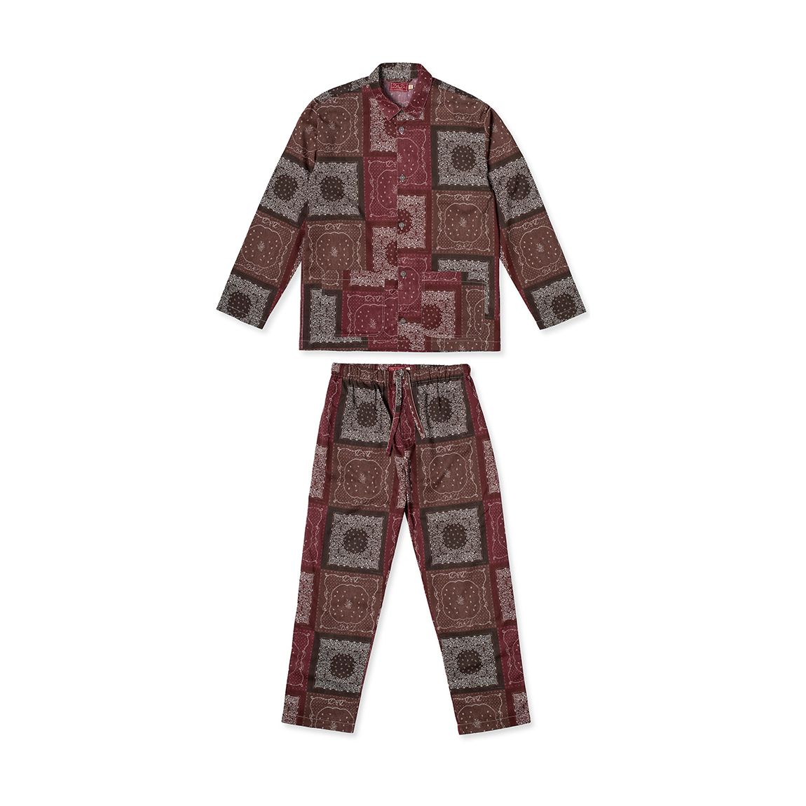 Red Bandana Mens Pocket Pyjama Set main product photo