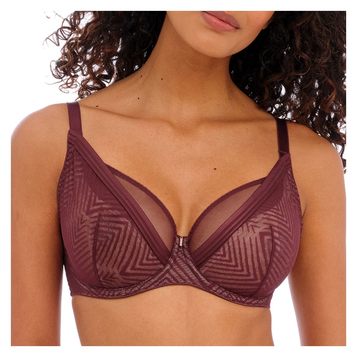 Purple Tailored High Apex Plunge Bra main product photo
