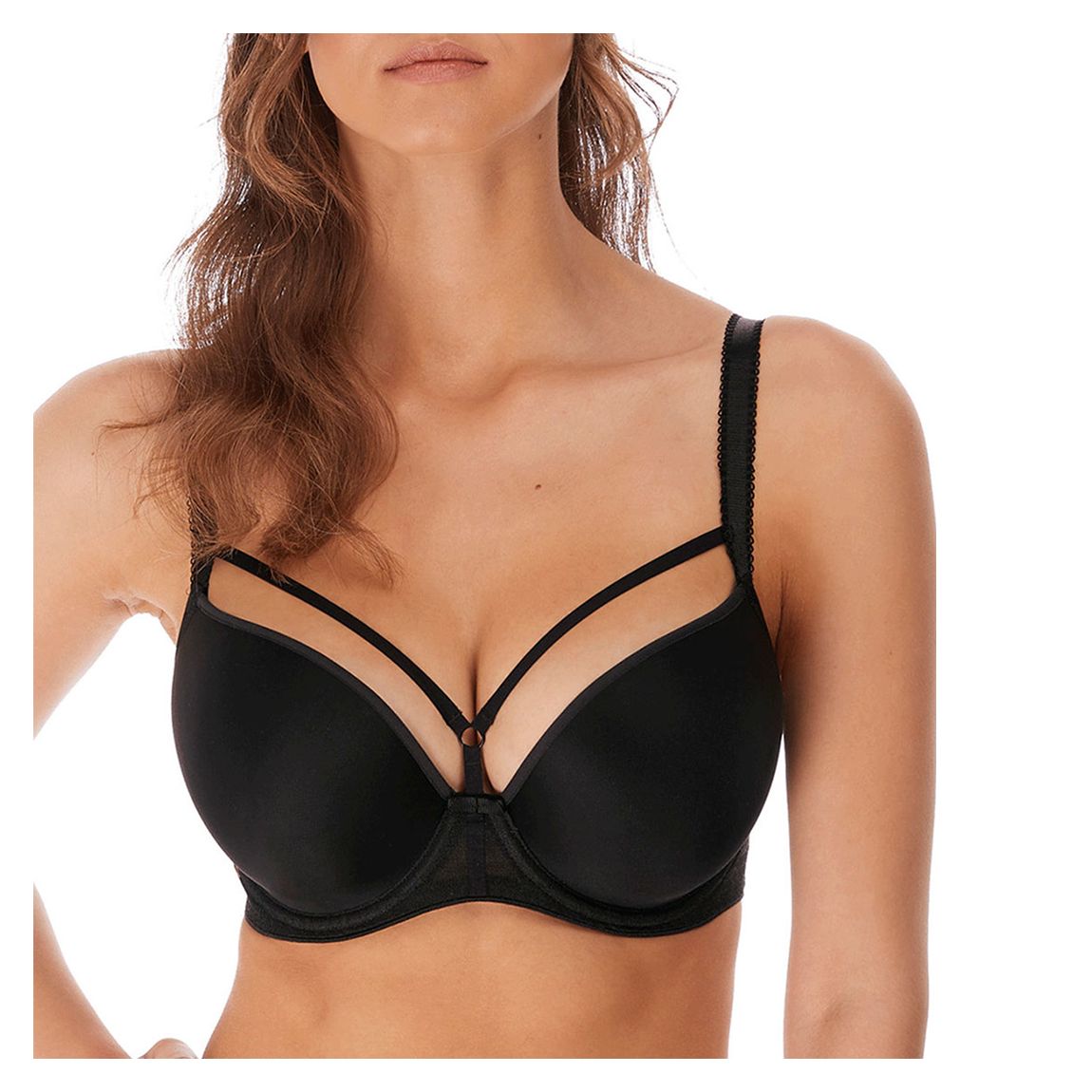 Black Awakening Moulded Plunge T-shirt Bra main product photo