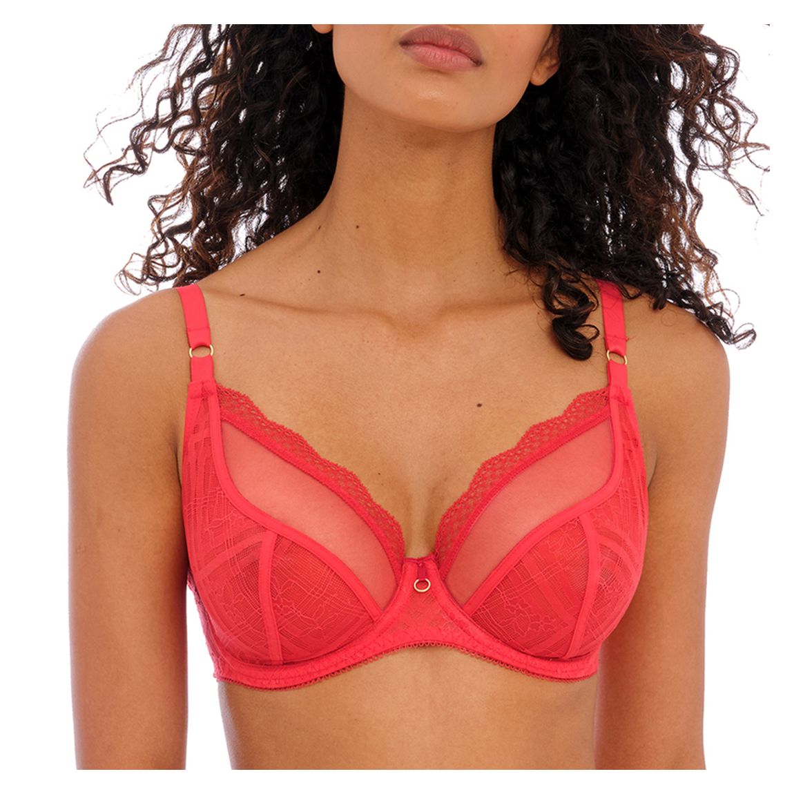 Red Freya Fatale Plunge Bra main product photo