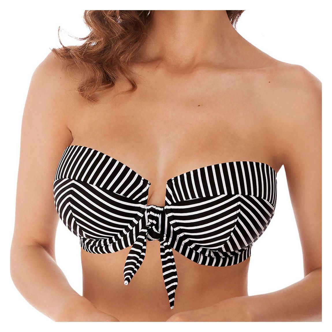 Black Beach Hut Bandeau Bikini Top main product photo
