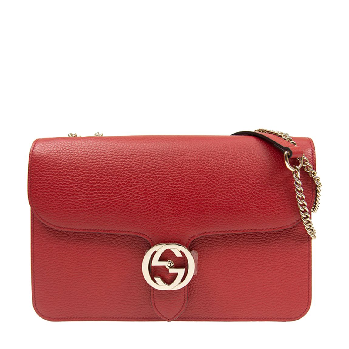 Red Gucci GG Interlocking Leather Crossbody main product photo