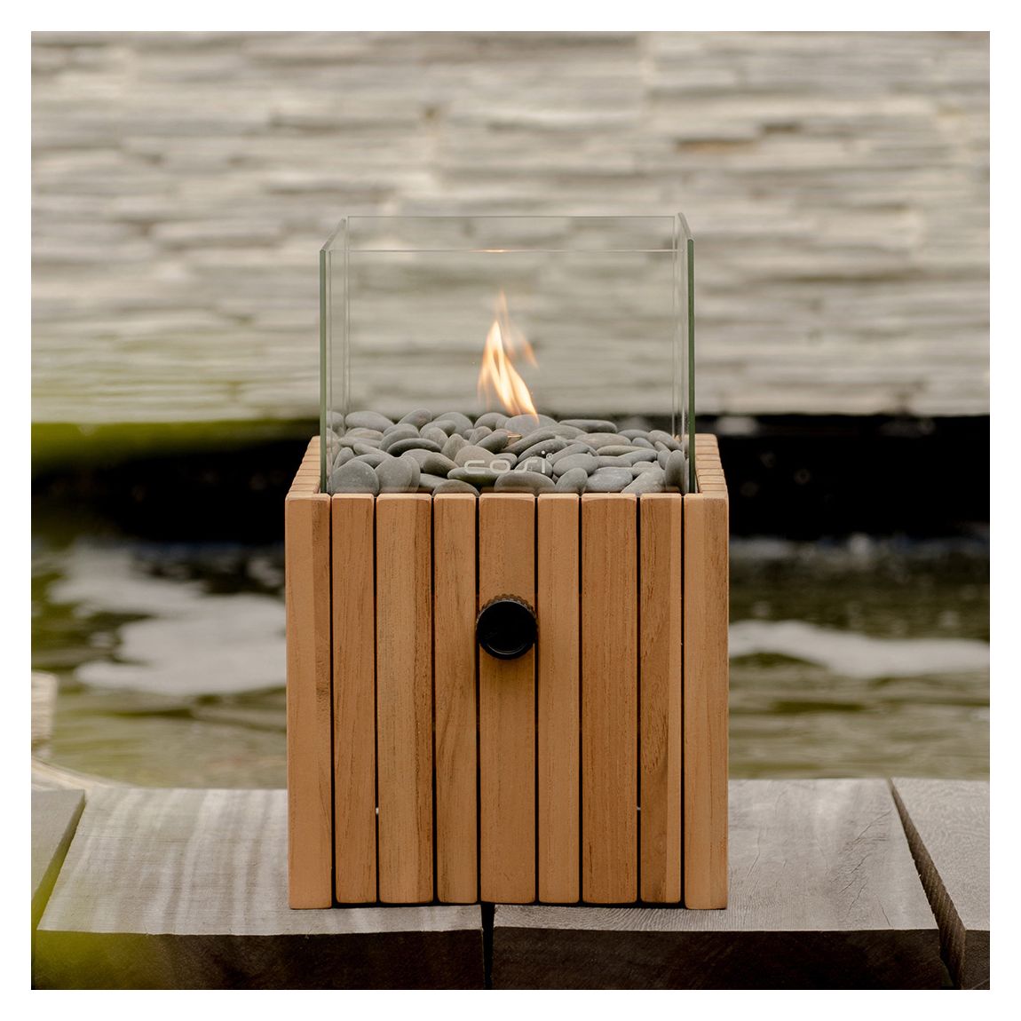 Cosiscoop Timber Square Fire Lantern main product photo