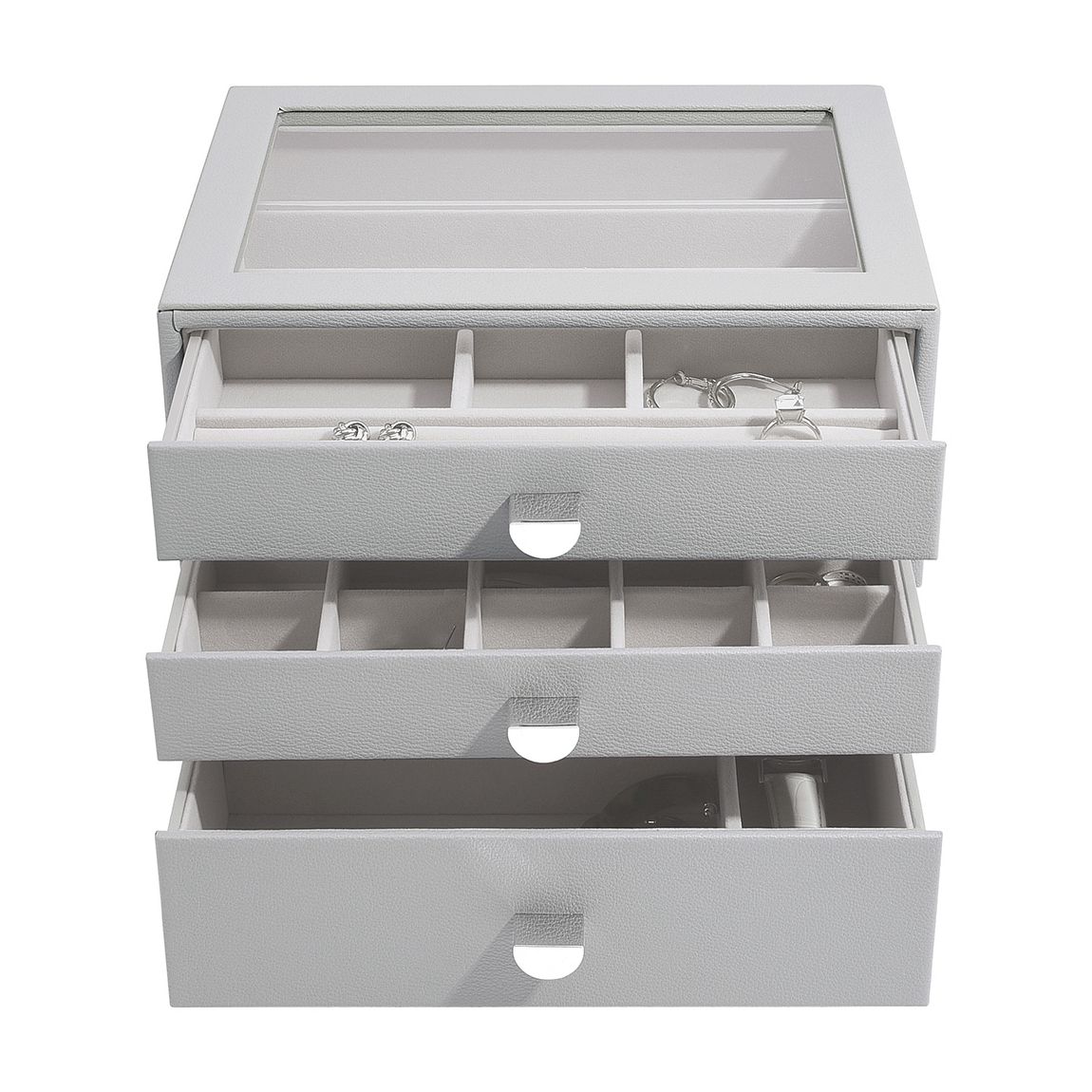 Pebble Grey Classic Jewellery Box - Set of 3 (with drawers) main product photo