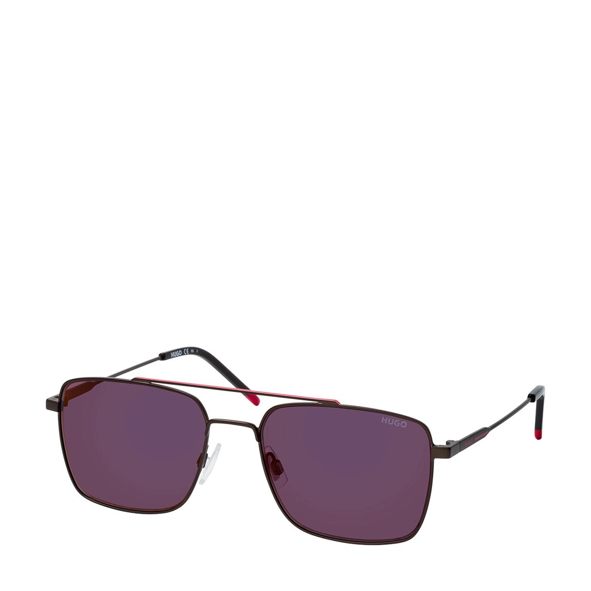 Men's Red Hugo Boss Sunglasses 57mm main product photo