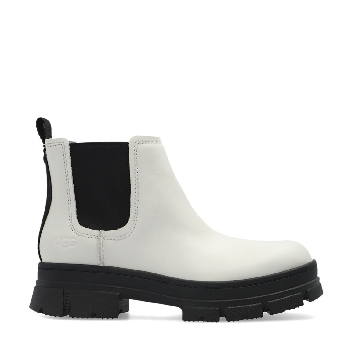 White Ashton Chelsea Ankle Boots main product photo