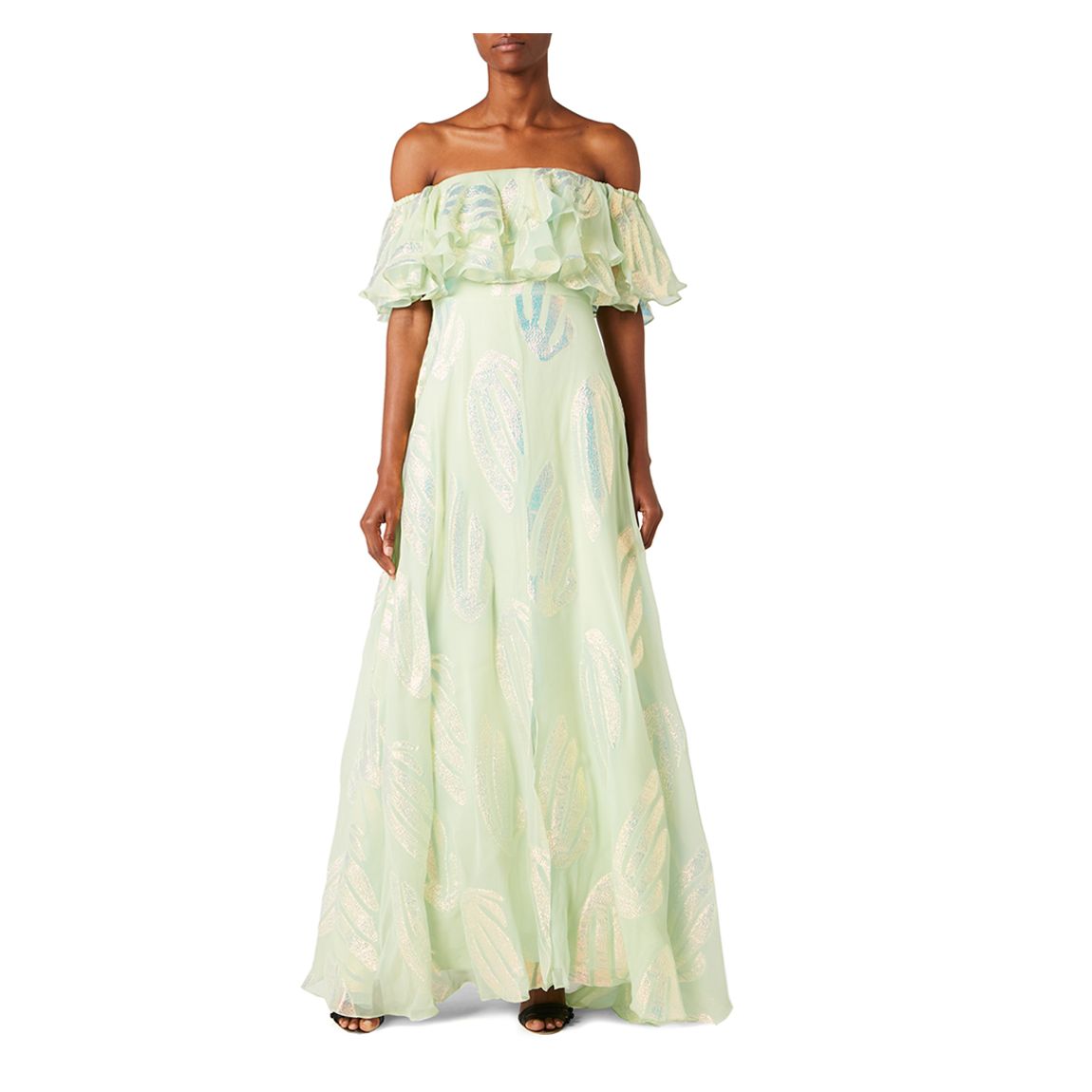 Light Jade Clarisse Off The Shoulder Dress main product photo