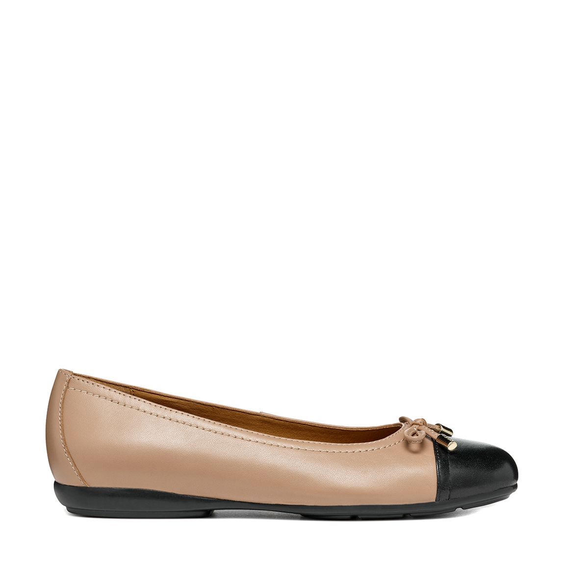Beige/Black Leather Annytah Ballet Pump main product photo