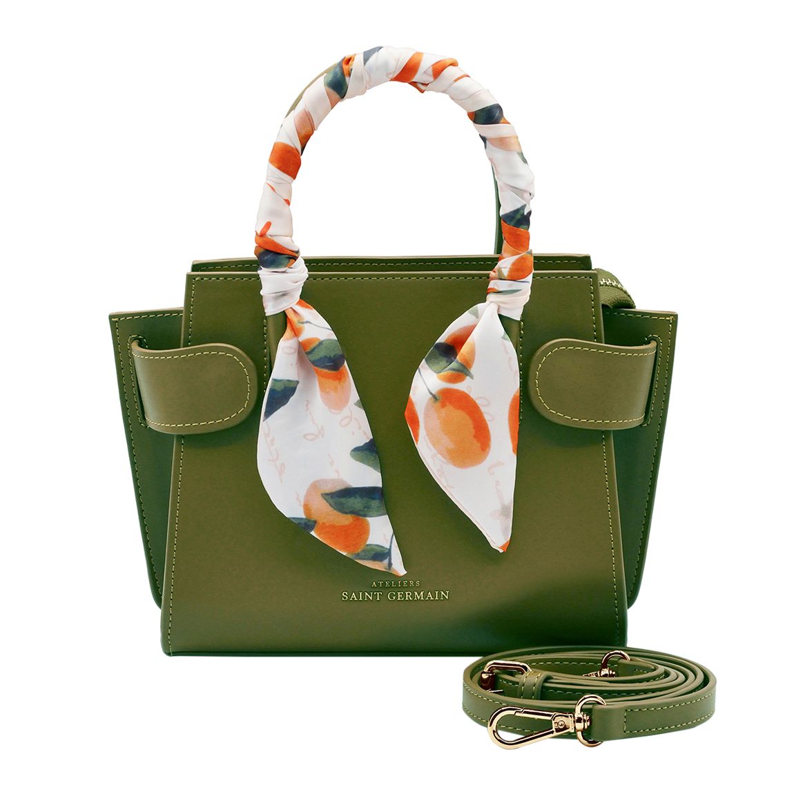 Olive Green Passy Handbag With Silk Scarf main product photo