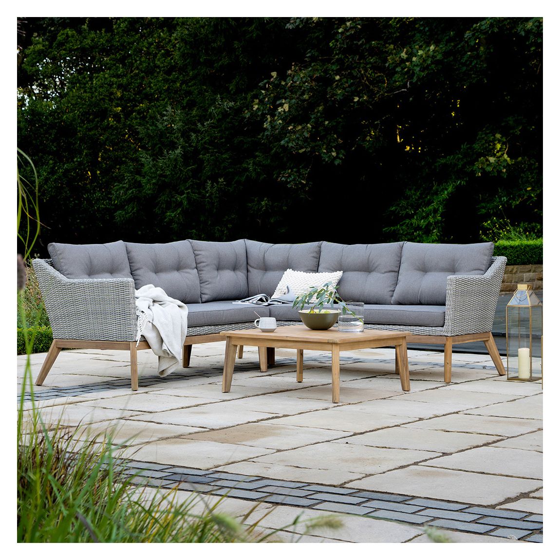 Larissa Corner Set Light Kubu, Grey main product photo