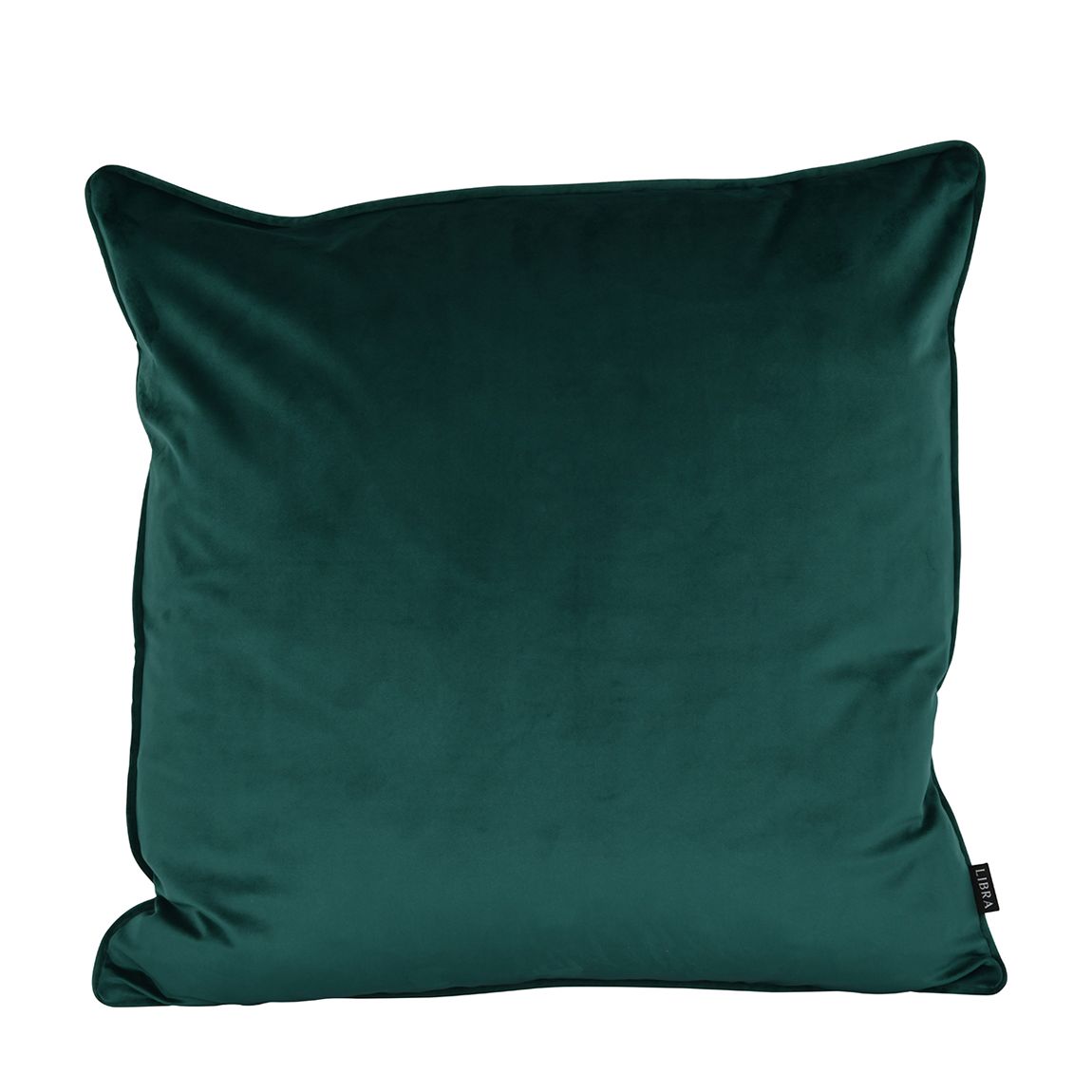 Libra Piped Velvet Cushion Botanical Teal 45x45cm with Fibre Filler main product photo