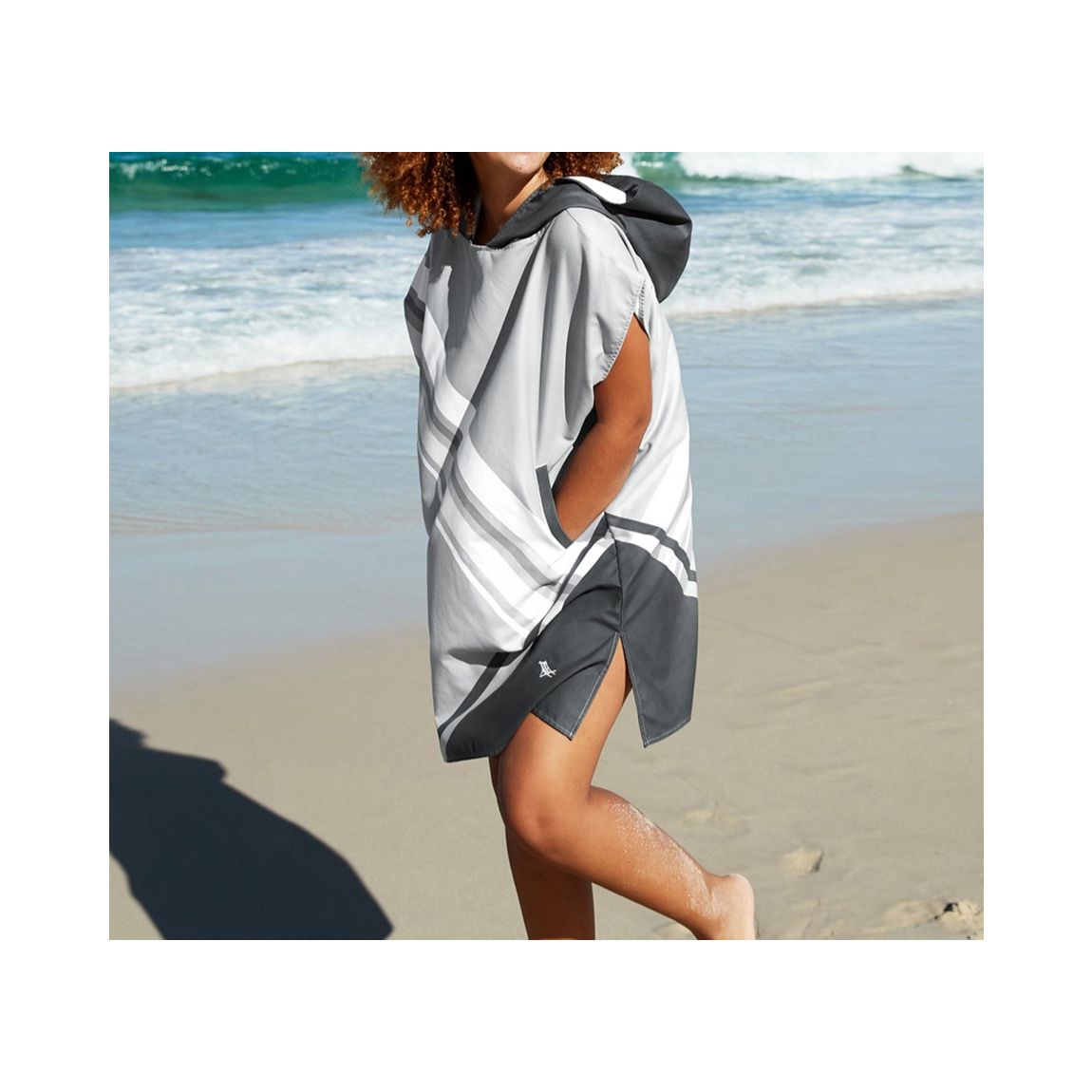 Adult Beach Poncho, Small, Pace Grey main product photo