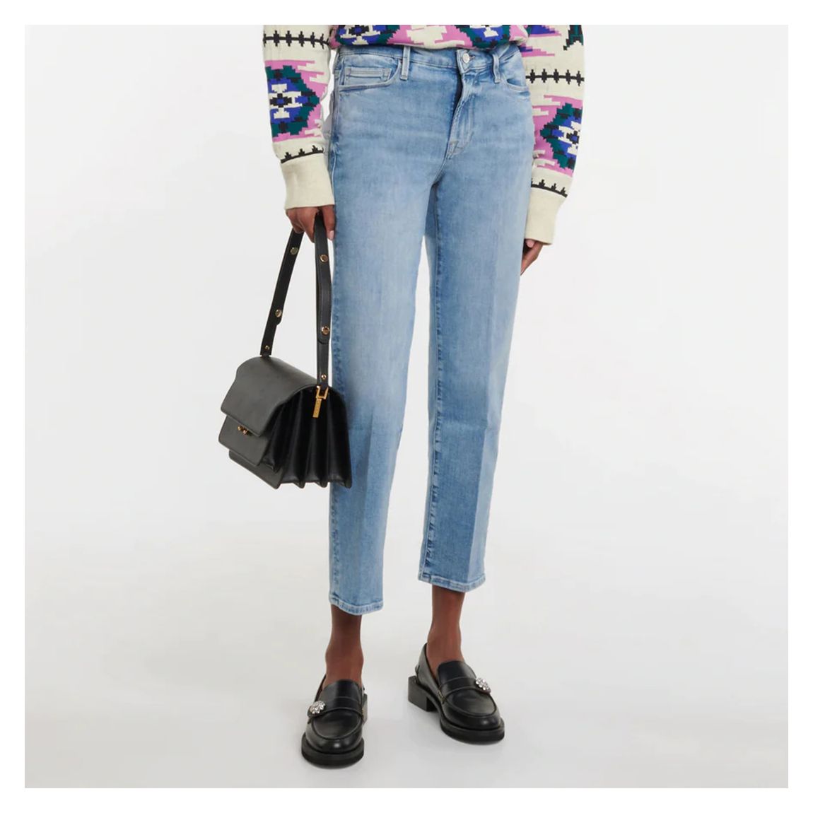 Light Wash Le Nouveau Straight Jeans main product photo