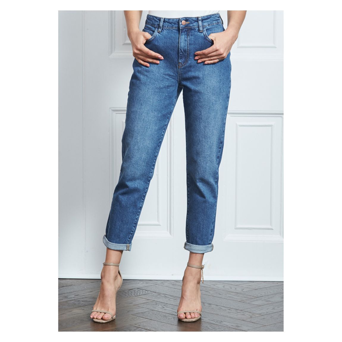 Mid Blue Mom Jeans main product photo