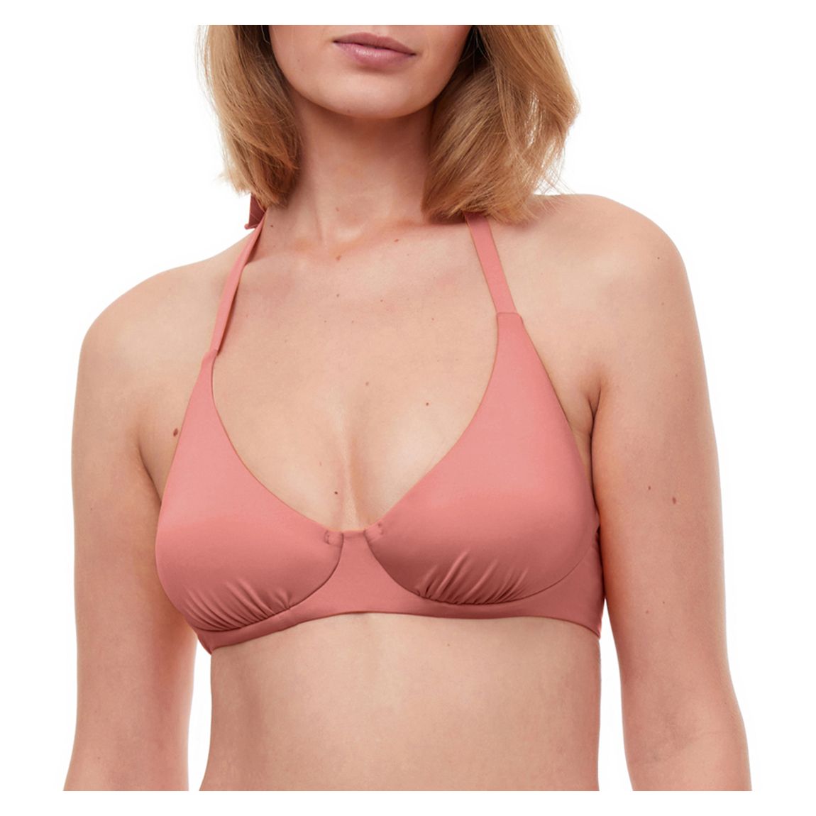 Pink Luma Summer Sunrise Underwire Halter Bikini Top main product photo