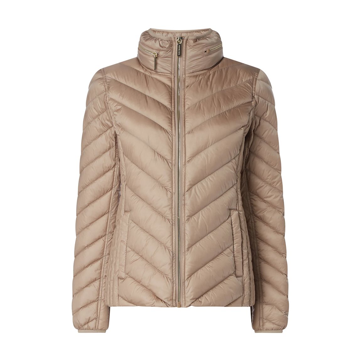 Champagne Quilted Packable Jacket main product photo