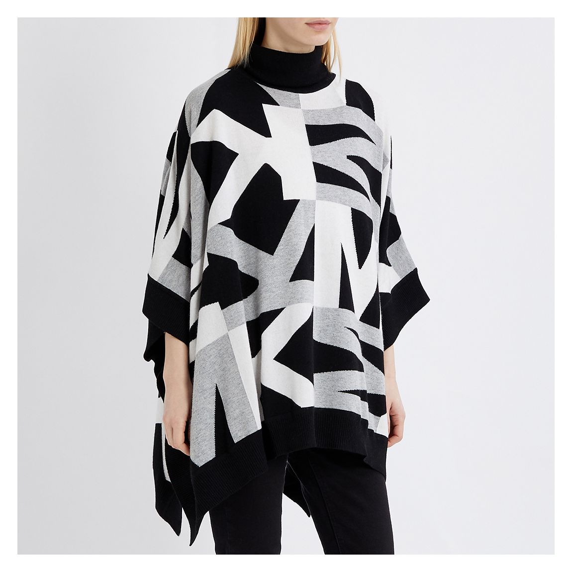 Black Turtle Neck Poncho main product photo