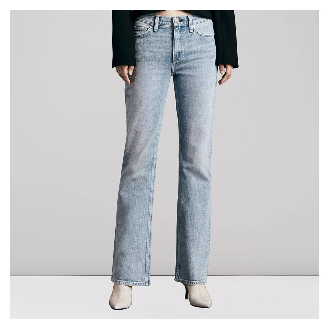 Light Blue Peyton Flared Stretch Jeans main product photo