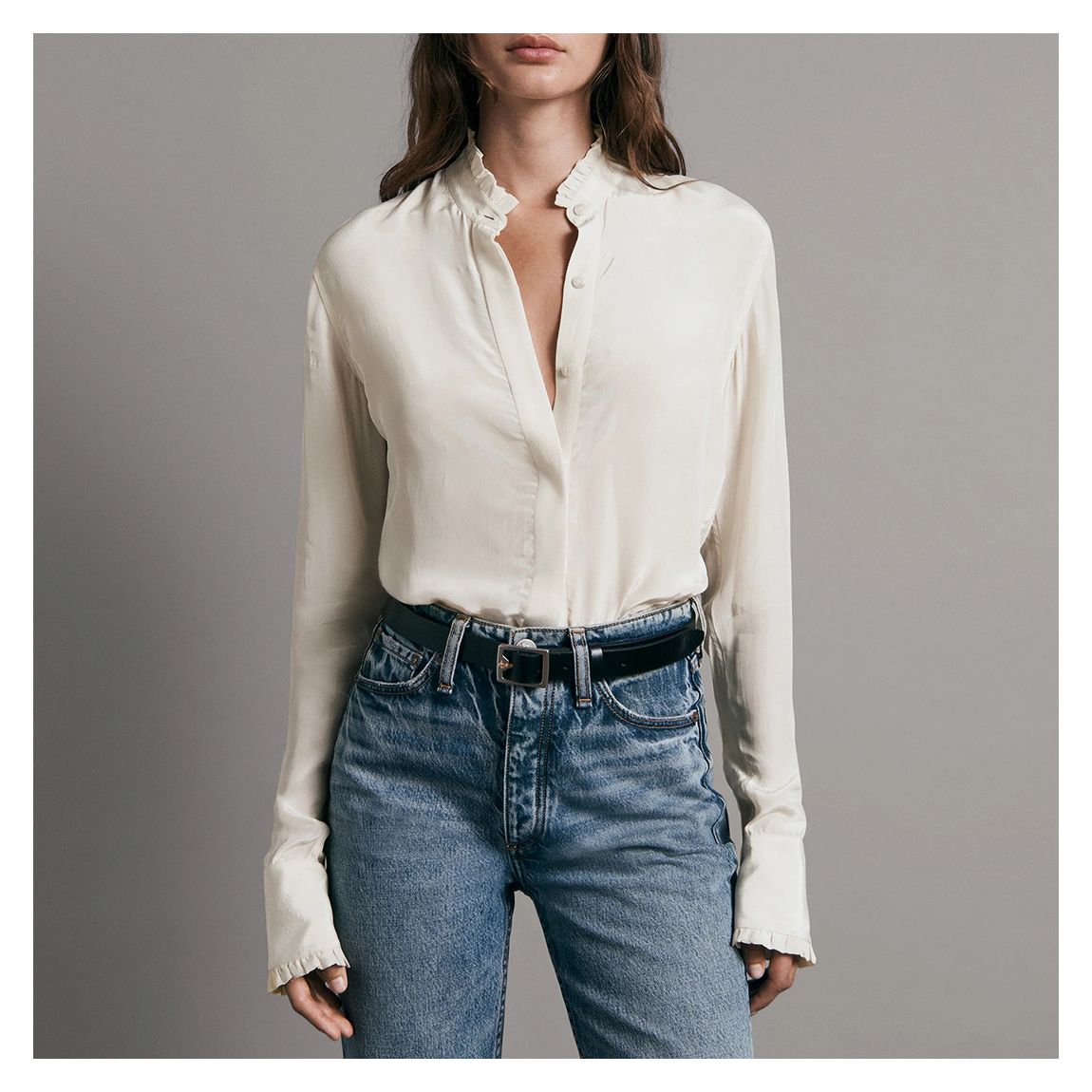 Ivory Jordan Button Blouse main product photo