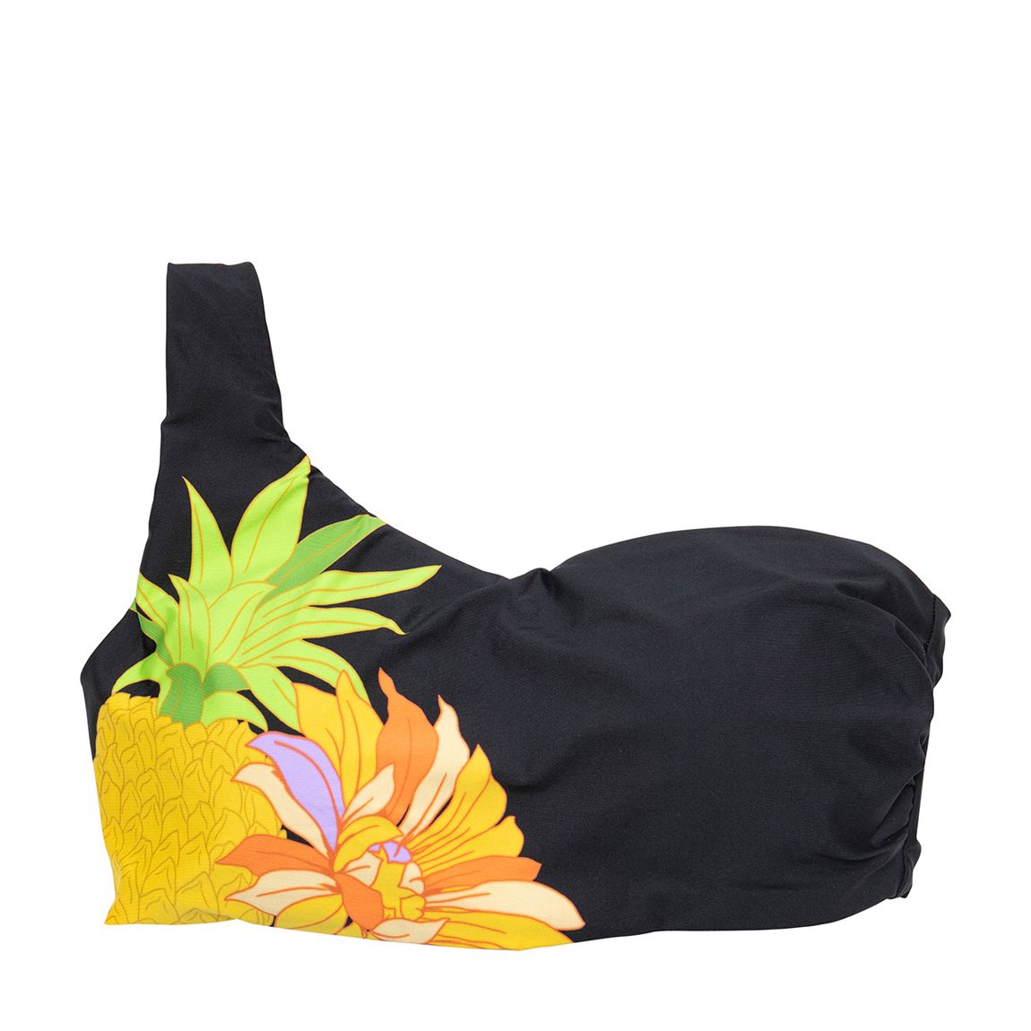 Black Summer Salt One Shoulder Bikini Top main product photo