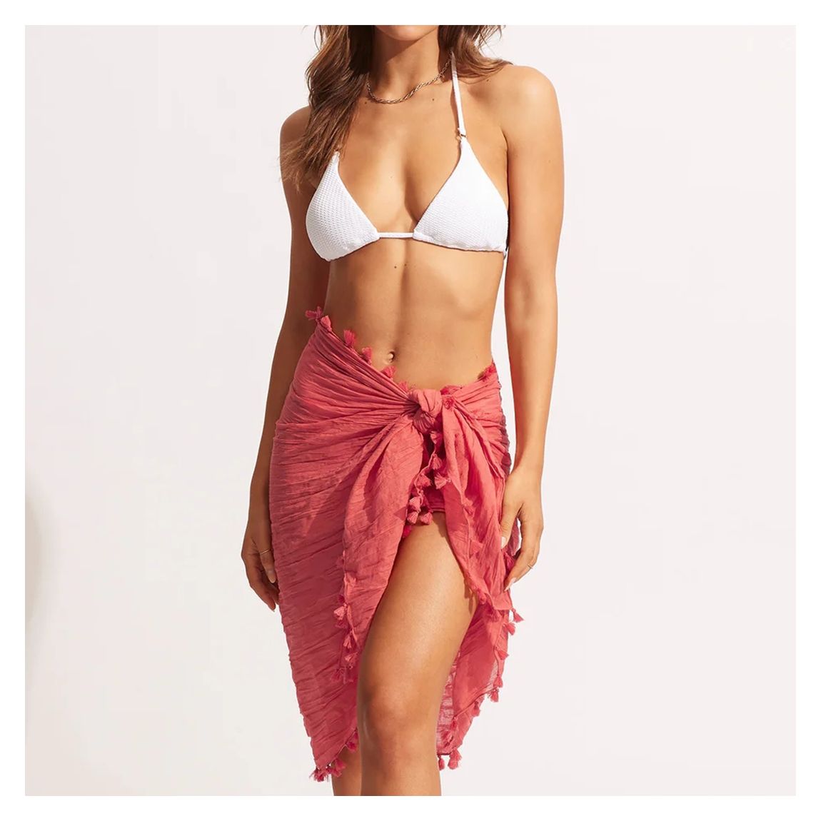 Pink Cotton Gauze Sarong main product photo