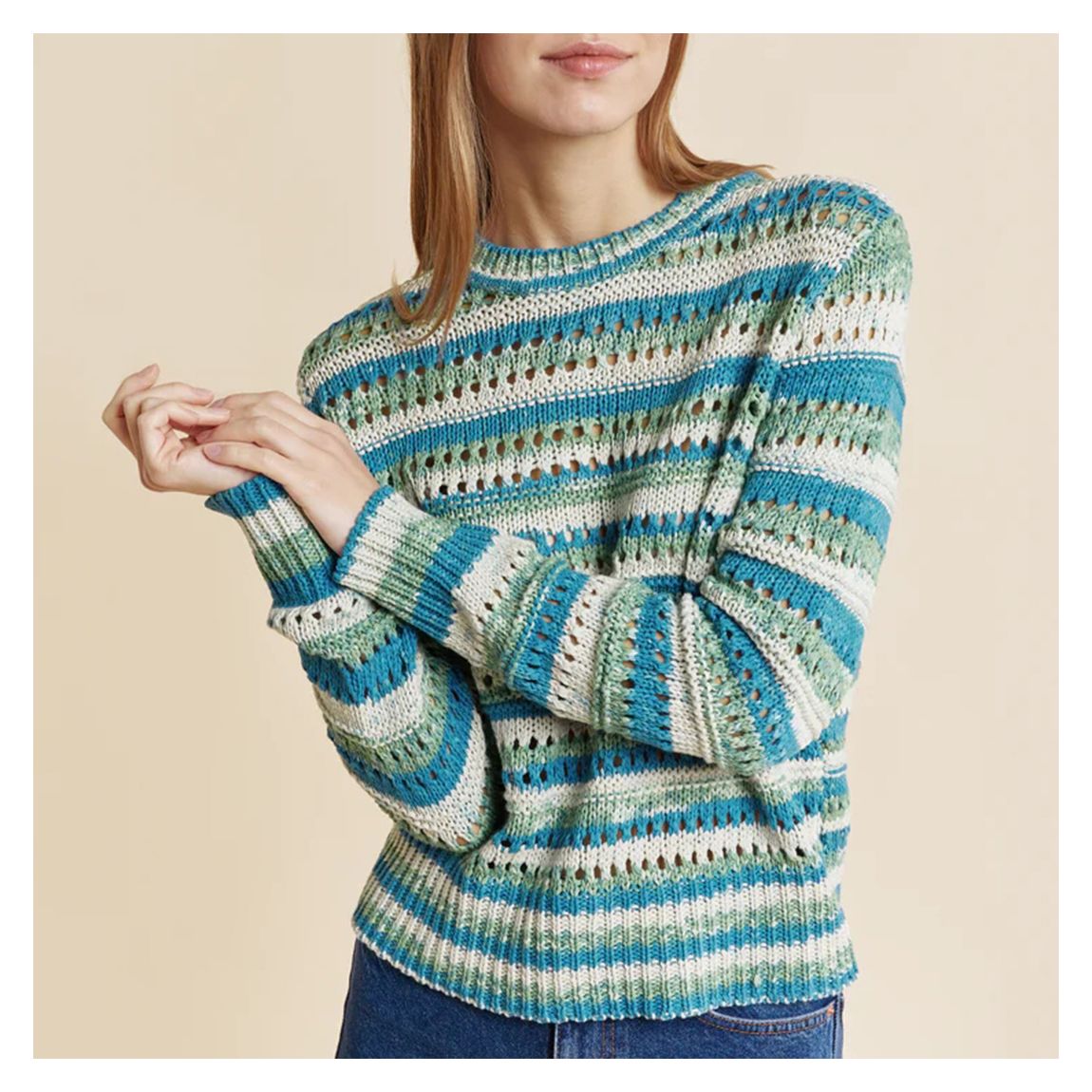 Green Crochet Jumper main product photo