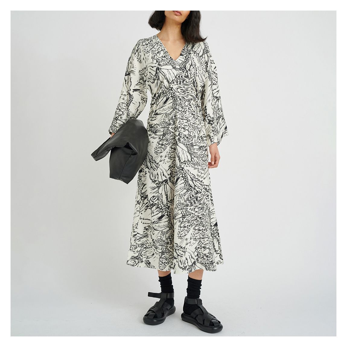 Grey Print Dress main product photo
