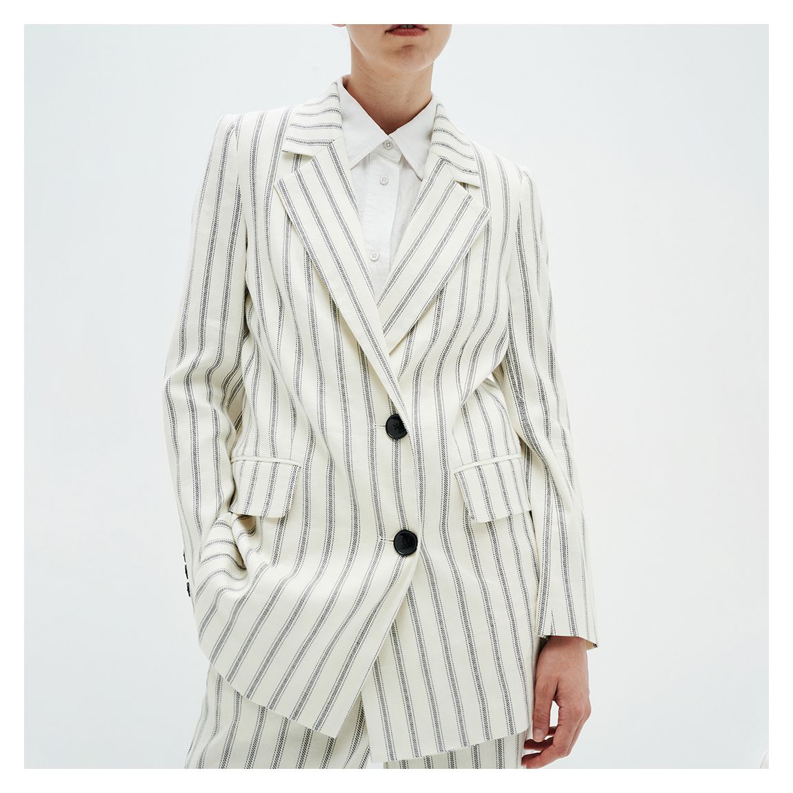 White Stripe Quin Blazer main product photo