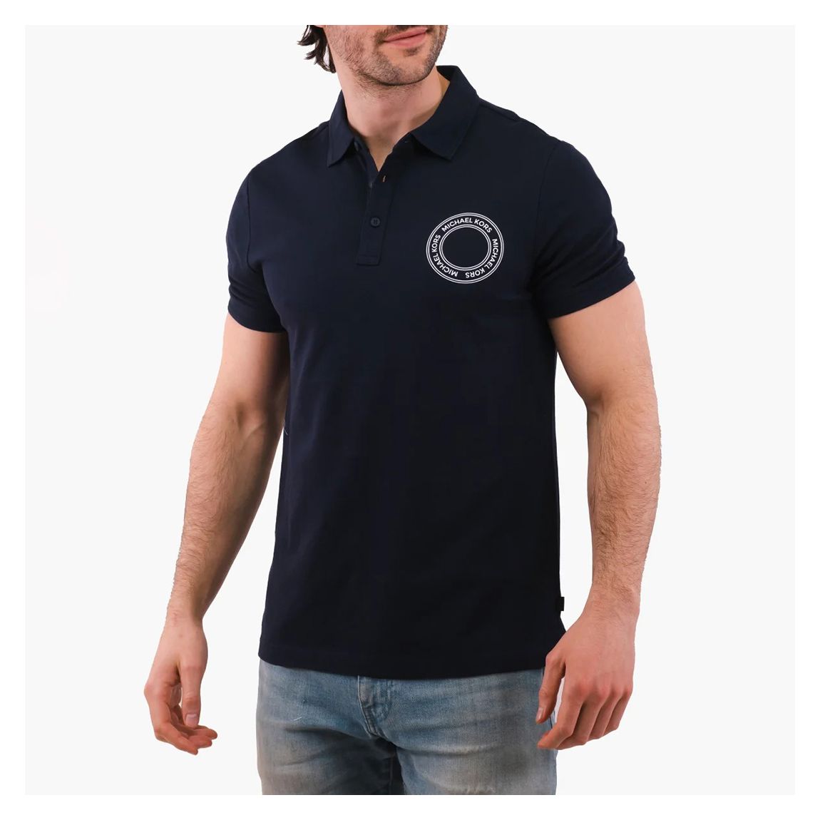 Navy Icon Logo Cotton Polo Shirt main product photo