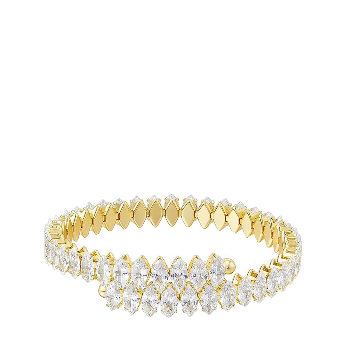 18K Gold Marquise Wrap Bangle main product photo