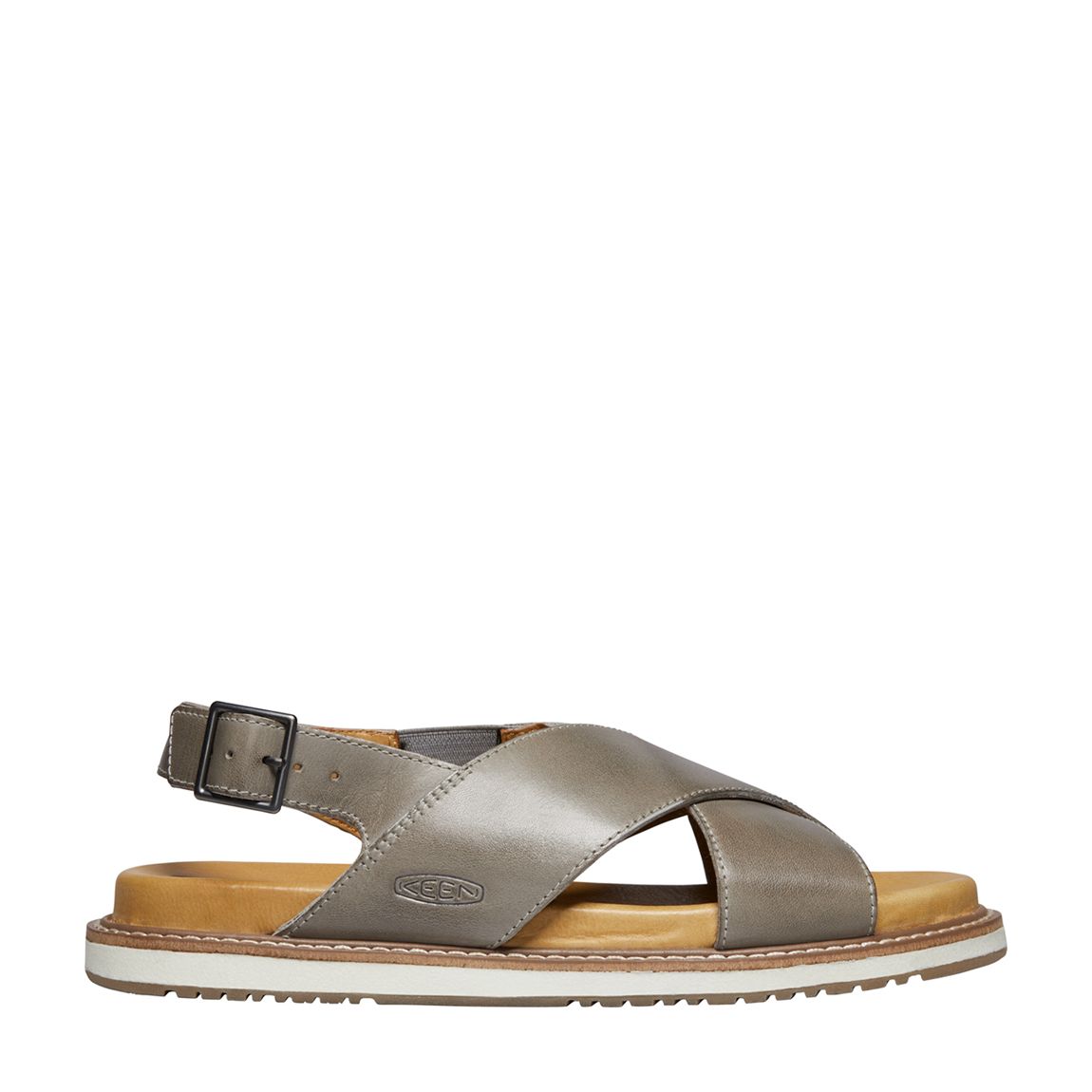 Women's Grey Lana Cross Strap Flat Sandal main product photo